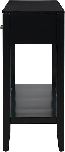 Miniatura 8 de Moderna mesa consola de 3 cajones con 1 estante, mesa auxiliar de madera maciza para pasillo, sala de estar, vestíbulo, pasillo, fácil de montar