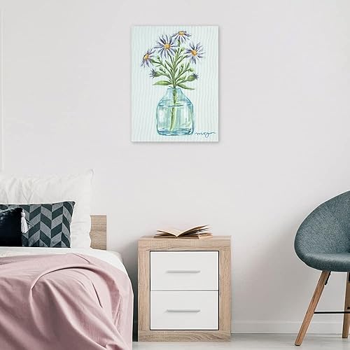 Miniatura 2 de Fine Art Canvas Lienzo impreso de Aster-Flower of the Month de septiembre, obra de arte de Morgan Harrington, 15.0in de ancho x 19.7in de alto