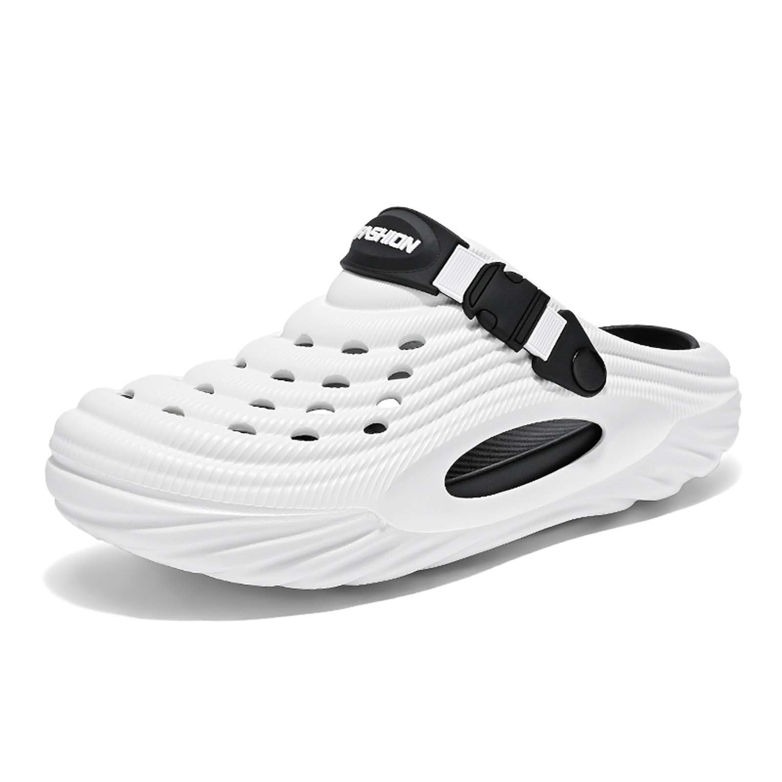 Chausson Homme Ete, Pantoufles Homme,Sandales d'Été Confortables de Plage Extérieures Tendance Décontractées pour Maison et Plein Air Mule Sabot Clogs Claquette