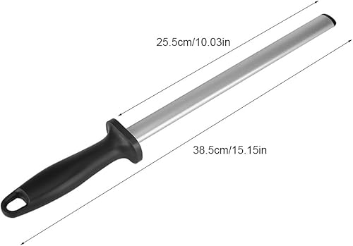 Miniatura 2 de Varilla afiladora de cuchillos de 10 pulgadas, herramienta profesional de acero para afilar cuchillos para el hogar, hotel, restaurante, cocina