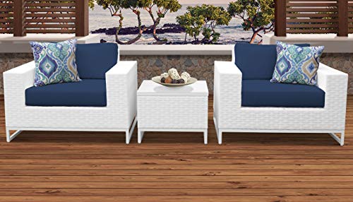 TK Classics Miami Seating Patio Furniture, Navy