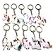 TOYMYTOY Licorne porte-clés Unicorn Design Porte-clés pour enfants filles anniversaire cadeau Jouets,Paquet de 10