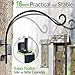 Qiang Ni Swivel Plant Hanger - 16 Inch 60 lbs Capacity Anti-Rust Metal Wall Mount Hook with Mounting Screws - for Indoor Outdoor Hanging Bird Feeders, Flower Baskets, Wind Chimes, Lanterns