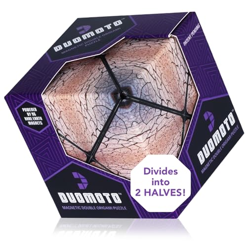 Fun in Motion Toys Duomoto磁気変形キューブ - シェイプシフト ダブルクリエイティビティパズル レアアースマグネット96個付き - 100以上の形に変形 - Shashibo & Cubendiのクリエイター