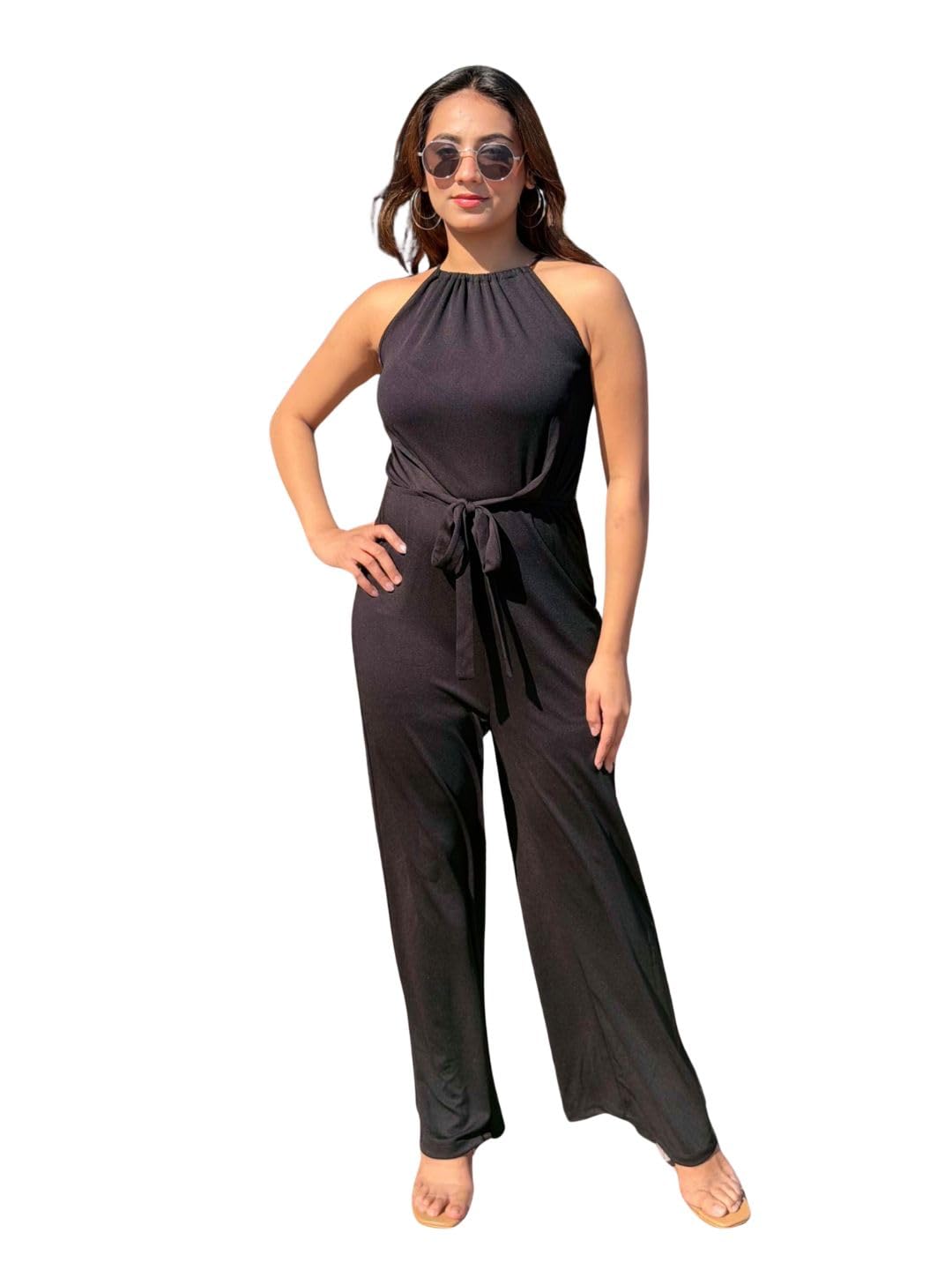 tandul Women's Black Jumpsuit- Cotton Blend Style For Office, Casual, Festive & Party (11785)-picture-20