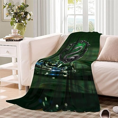 Coperta di Flanella Serpeverde 3D, Coperta Morbida...
