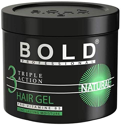 BOLD Professional Super Strong Hold Styling Gel - All Hair Types - Long Lasting Shine - Non-Flaking Formula - All Day Hold - 16.9 oz