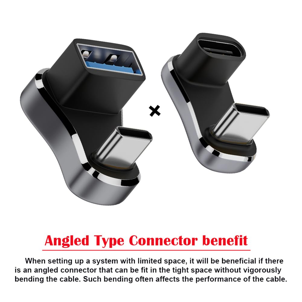 NFHK Opposite U Shape Back Angled USB-C USB 3.1 Type C Male-617708