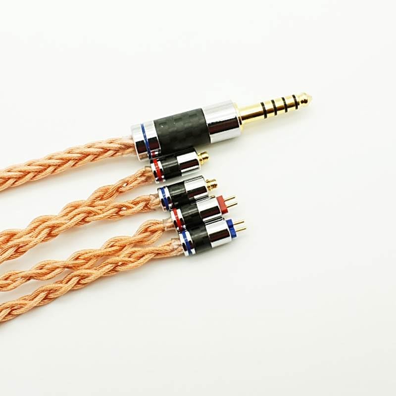 PENON OCC849 8 Strands 49 Cores 6N Single Crystal Copper OCC Wires HiFi Audiophile Wired Earphone Replacement IEM Upgrade Cable (2Pin 0.78mm, 4.4mm Balanced)