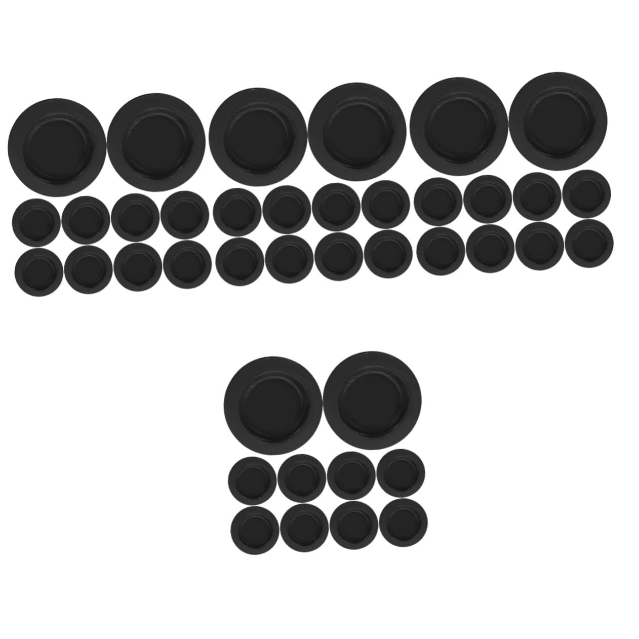 HEMOTON 4sets Piggy Bank Bottom Stoppers Sturdy Lightweight Reusable Rubber Material Smooth Touch Long Time Usage Money Counter Piggy Bank 10pcs*4