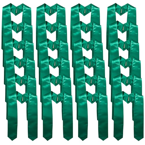 Image of GraduationMall 24 Pieces 72 Inch Plain Graduation Stole Bulk Sublimation Blank Honor Graduation Sash Unisex Adult