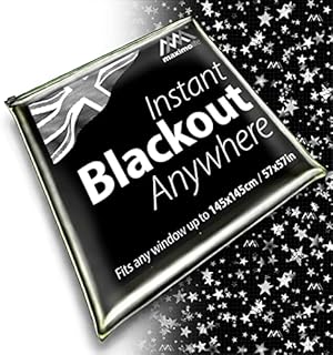 MaximoLife® Instant Blackout Blind | Ideal For Home And Away | Stick On And Take Down In Seconds With Suction Cups Or Hook Tabs | Perfect For Bedroom, Nursery And Travel