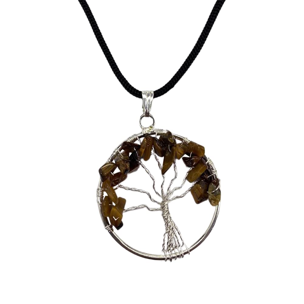 VIE Tree of Life Pendant, Tiger's Eye, 30mm, One