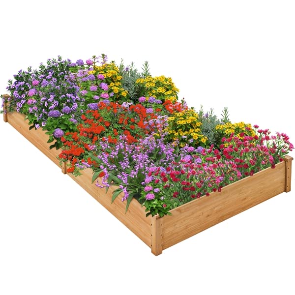 Yaheetech Carré Potager Surélevé Bac Potager en Bois Bac à Fleurs Légumes Plantes Potager Extérieur/Intérieur pour Jardin Cour Serre Terrasse 234,5 cm L ×...