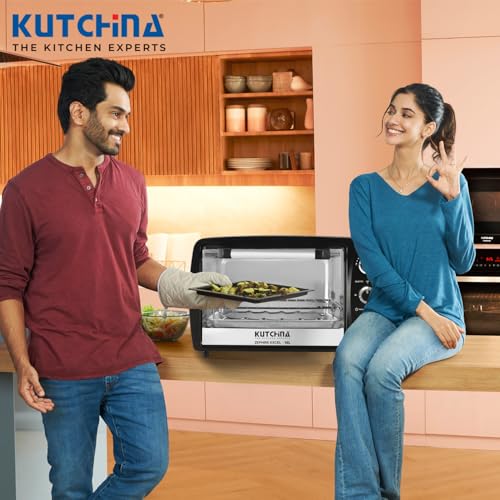 Image of KUTCHINA Zephire Excel 16 Liter Otg Oven For Kitchen, 1200W | Oven Toaster Griller With Auto-Shut Off, Timer Control | Otg 16 Litres For Baking, Grilling, Toasting | 1 Year Warranty, Black
