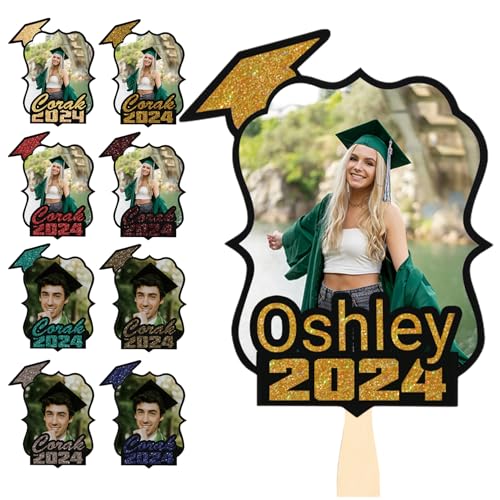 6 Pc,Head Cutouts On a Stick,Big Heads Cardboard Face Cutout,Big Head Cutout,Big Heads,12 Inches OXYEFEI Graduation Head Cutout,Graduation Face On A Stick,Class of 2024 Head Fans
