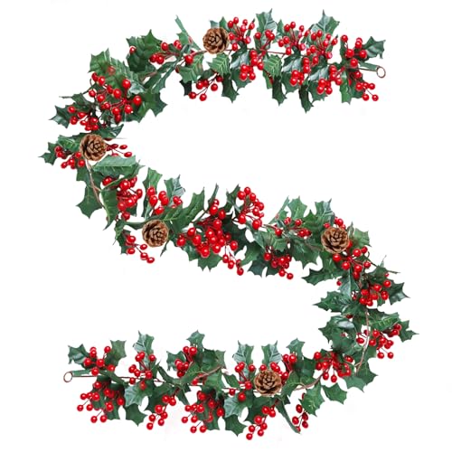 Künstliche Girlande Weihnachten, 175cm Weihnachtsdeko Girlande mit...