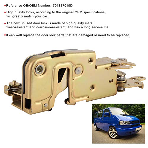 Türschloss vorne links,Autozubehör Metalltürschloss vorne links für t4 IV 1996-2003 701837015D Golden