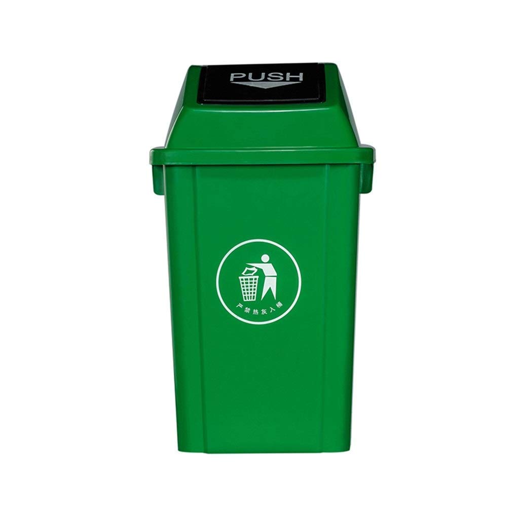Poubelle multifonctionnelle 60L verte résistante aux chocs intérieurs