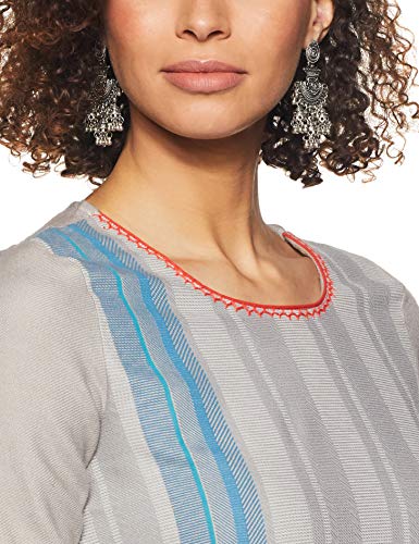Image of Rangriti Coral Poly Cotton Straight Kurta for Women