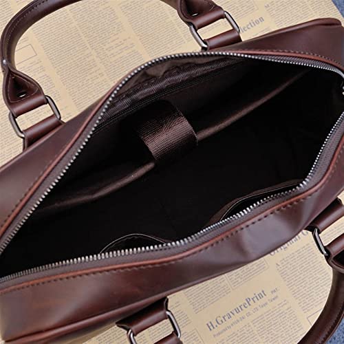 Briefcases Messenger Bags Laptop Bag Business Men Briefcase Document Brown Handbags Laptop Bag Casual Man Shoulder Bags Vintage Travel Bag4