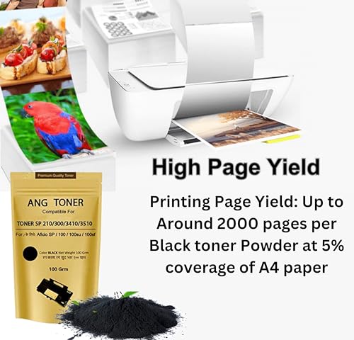 Image of ANG SP 210 SU Toner Powder for Ricoh SP210SU Multi-Function Laser Cartridge (Set of 2) 100% Compatible Toner Powder