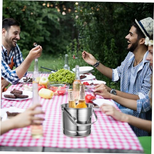 Cubo de hielo de acero inoxidable portátil para botellas de vino 4