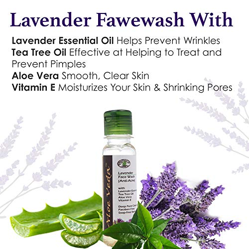Image of Aloe Veda Lavender & Tea Tree Oil (Anti Acne) Face Cleanser 100ml