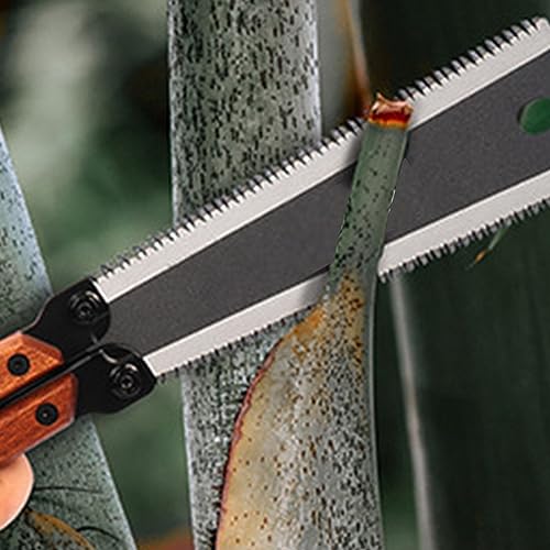 Japanische Zugsäge, kleine Handsäge für feines Schneiden von Holz, 5.5 Mini-Klappsäge, SK5 Sägeblatt Holzsäge mit Doppelkanten von 13/14 TPI für Heimwerken Holzbearbeitungswerkzeuge Outdoor Säge