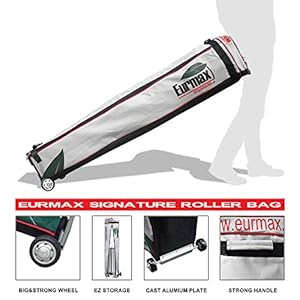 Eurmax usa 10 x 10 pop up canopy commercial tent outdoor party canopies with 4 removable zippered sidewalls and roller bag bonus 4 canopy sand bags 24 squre ft extended awningwhite  urban country home decor