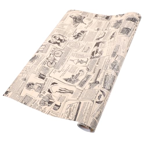 Papel pintado autoadhesivo vintage de periódico para decoración de pared en cocina y dormitorio