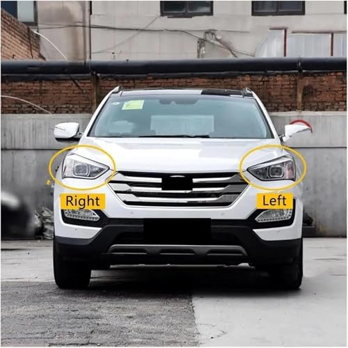 Couvercle de phare voiture Hyundai Santa Fe IX45 cache transparent droit
