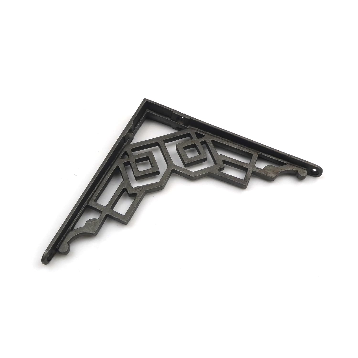 Oakcrafts Cast Iron Pair Of Art Deco Shelf Bracket - 150Mm X 150Mm
