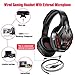 immagine 1PHOINIKAS Cuffie Gaming PS4, Cuffie Wireless Bluetooth con surround 7.1 per bassi, Cuffie da Gioco con Microfono per Xbox One, PC, Nintendo Switch - Rosso
