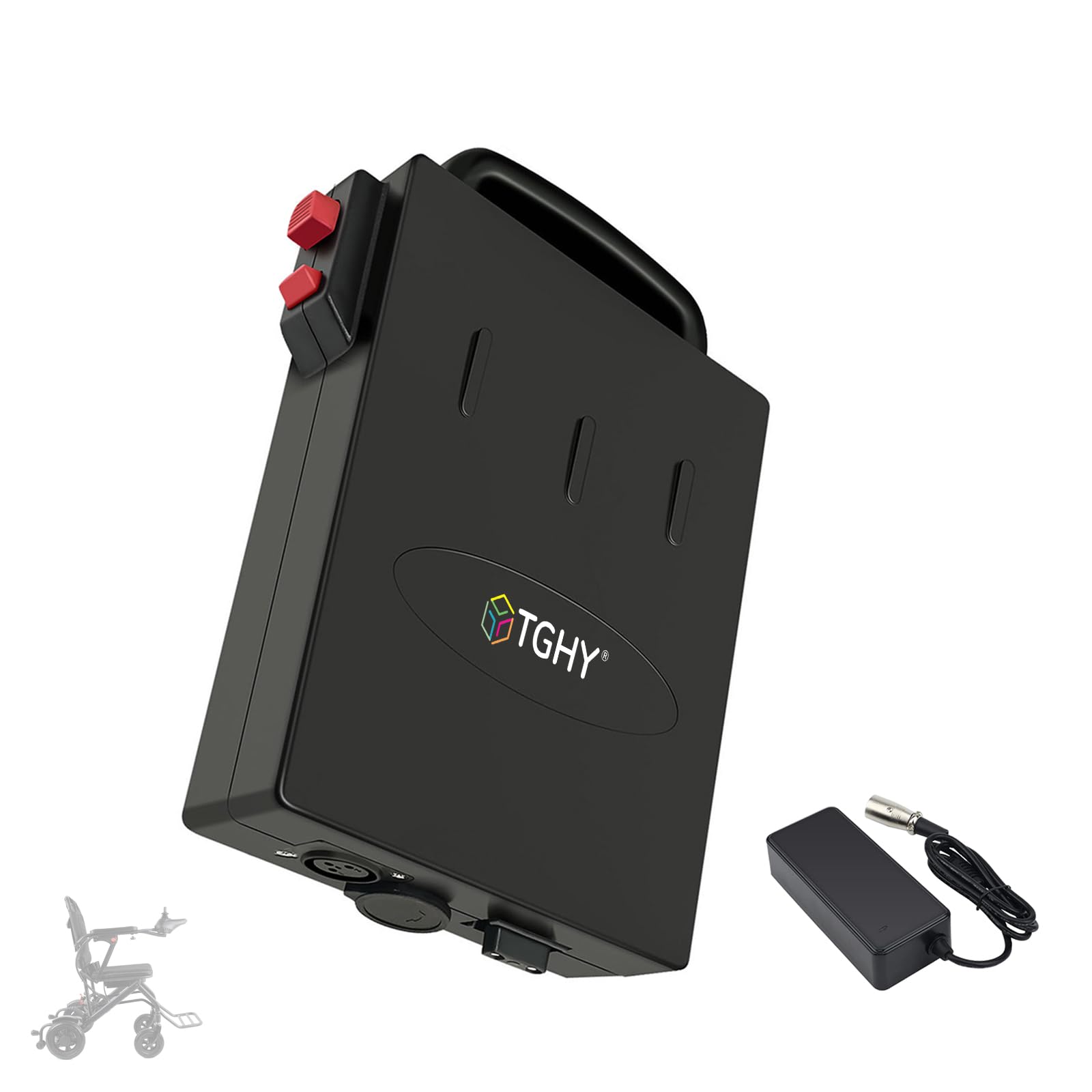 TGHY 24V 8Ah 10Ah 12Ah 14Ah Pull-Out Electric Wheelchair Battery 24V Rechargeable Lithium Battery with Charger