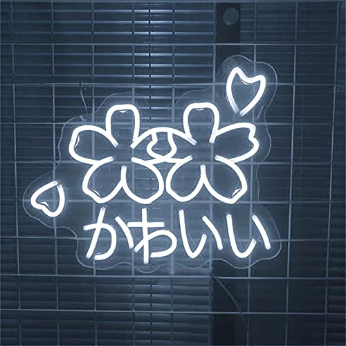 Letrero de neón decorativo para salones y dormitorios modernos luz blanca