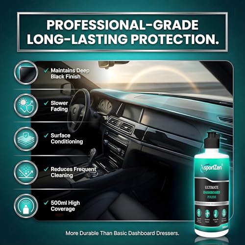 Image of Ultimate Dashboard Polish | Professional Grade Car Interior Protectant | Dashboard Cleaner & Shiner | 500ml pack of 1