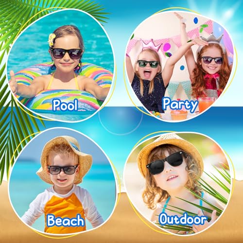ASTARON 8 Pack Novelty Sunglasses for Kids 3+ Summer Beach Party Birthday Party Favors Supplies Goody Bag Filler4