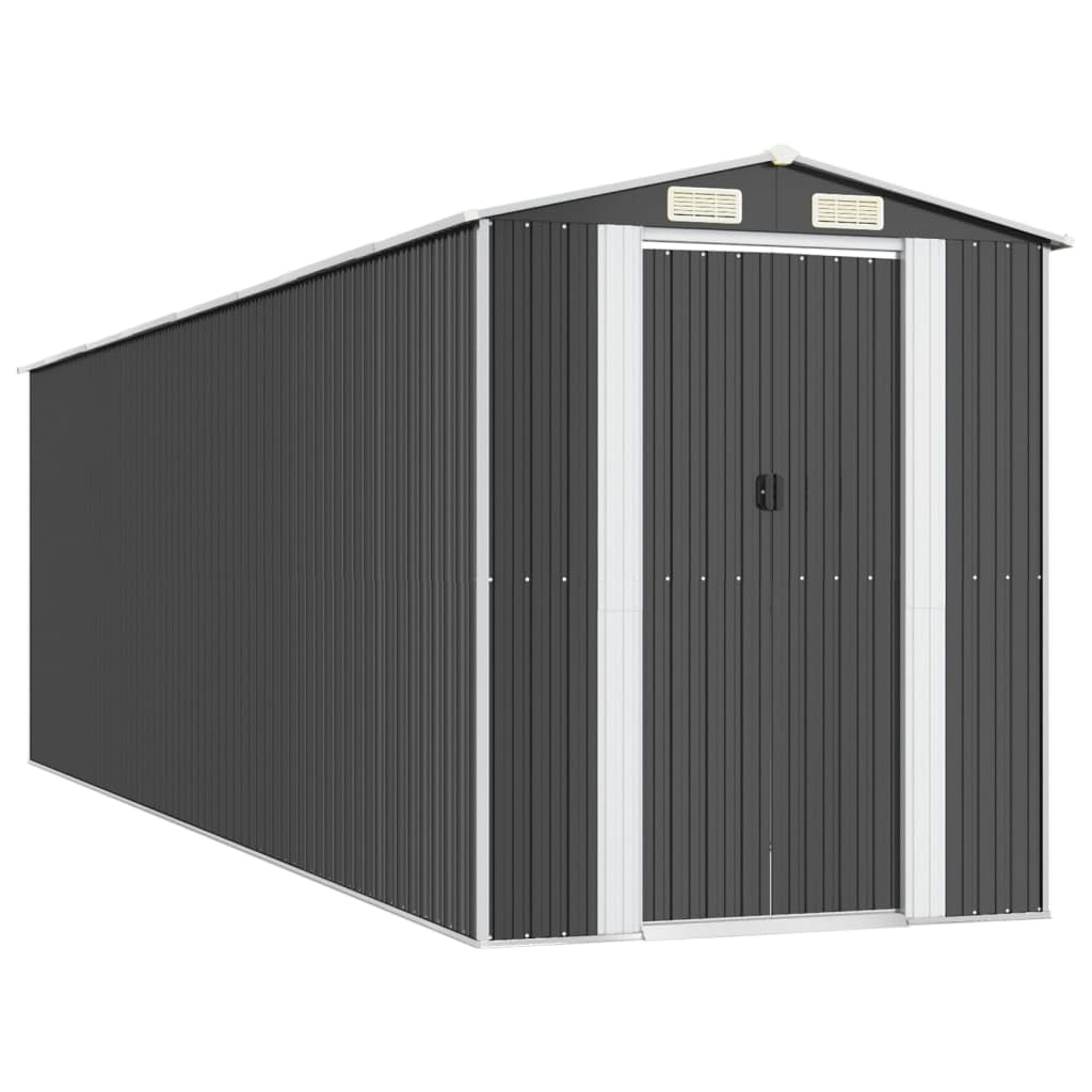 Générique Abri de Jardin Anthracite 192x689x223 cm Acier galvanisé,Maison & Jardin,Pelouses & Jardins,Vie en extérieur,Structures extérieures,Cabanes & abris de Jardin,3147455