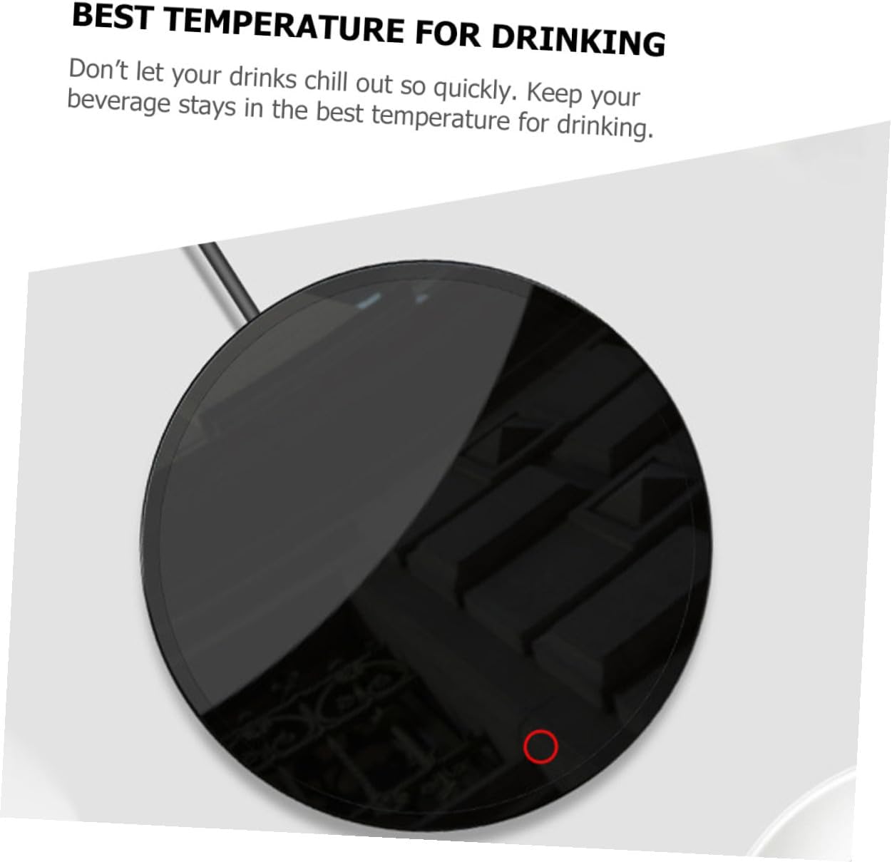 Electric Mug Heater and Cup Warmer with Heating Plate, Ac110v Corded Coffee Warmer for Office Desk and Home Use, Convenient Temperature Control Beverage Accessory