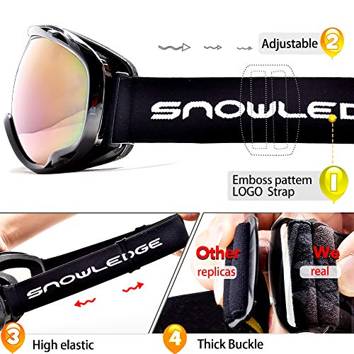 Hubo Sports HB167 Snow Goggles With Otg For Men Women Adult,Ski Snowboard Goggles Of Dual Lens thumb #4