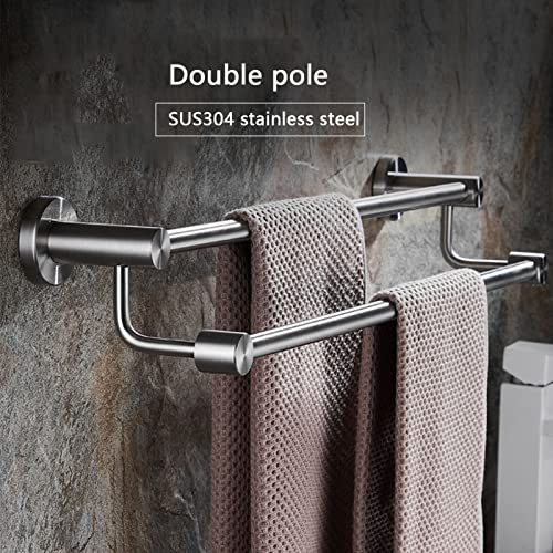 Toallero de Acero Inoxidable con Doble Barra para baño y Cocina, diseño Compacto con Tornillos (30 cm)