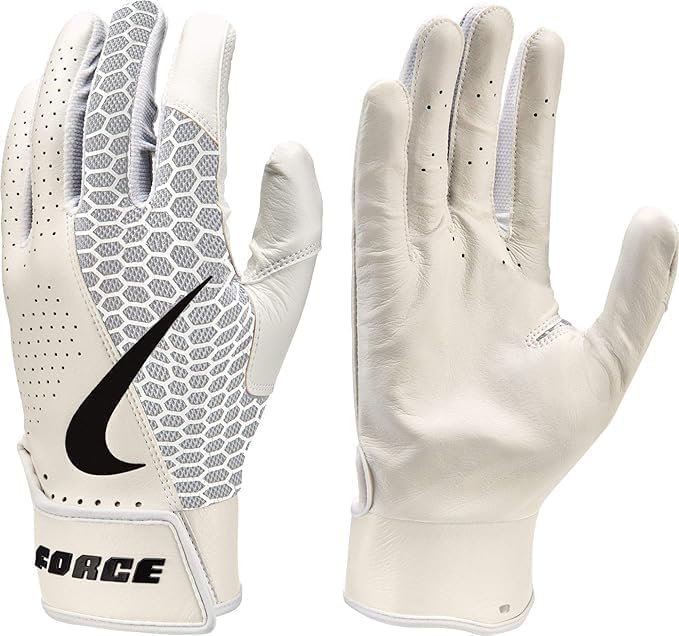 Nike Force Edge Baseball Batting Gloves - Men's - White (1 Pair)