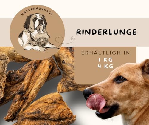 Warnick´s Tierfutterservice - Hundesnack - 2x1000g Rinderlunge fettarm – Naturkausnack 100 % Rind – schonend getrocknet, ohne Zusätze – leicht verdaulich & kalorienarm – ideale Belohnung (2kg)
