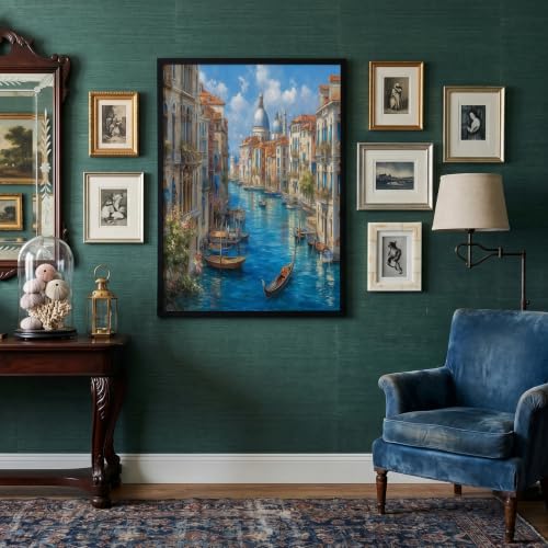 Tableau decoration murale salon moderne pour une ambiance evasion venitienne azur