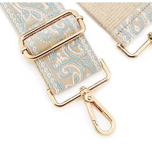 Image of Wide Shoulder Strap Adjustable Replacement Belt Guitar Style Crossbody Bag Handbag Strap Multicolor Canvas Straps(Wide:2in)(Color40)