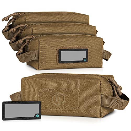 Savior Equipment Loose Sacs 4-Pack Tactical Ammo Pouch Firearm Ammunition Carrier Bag ID Patches Included Tan