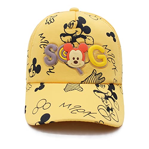 Image of VRITRAZ Kids Cartoon Character Baseball Cap, Stylish Printed Lightweight Adjustable Hat for School, Travel, Sports | Breathable Sun-Shade Cap for Boys and Girls (4-12 Years)