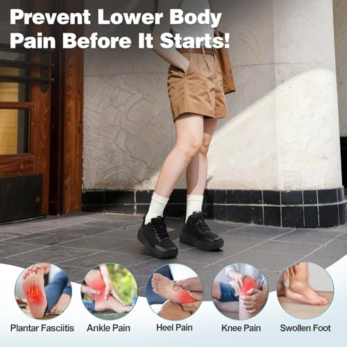 Image of Women's Orthopedic Diabetic Wide Toe Box Running Shoes: Comfortable Arch Support Plantar Fasciitis Orthotic Athletic Sneakers, Casual Work Tennis Walking Shoes for Swollen Feet, Hee & Foot Pain Relief