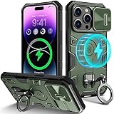 Wefor Case for iPhone 14 Pro Max Case with Stand, Slide Camera Cover, Military Grade Shockproof Port